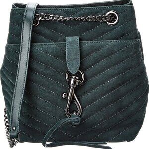 Rebecca Minkoff Edie Suede Bucket Crossbody - Bucket Green